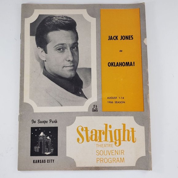 Vintage Jack Jones Oklahoma Starlight Theatre Souvenir Program Kansas City 1966 - Picture 1 of 12